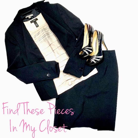 Other - Alfani Top with Black Ann Taylor Blazer & Skirt